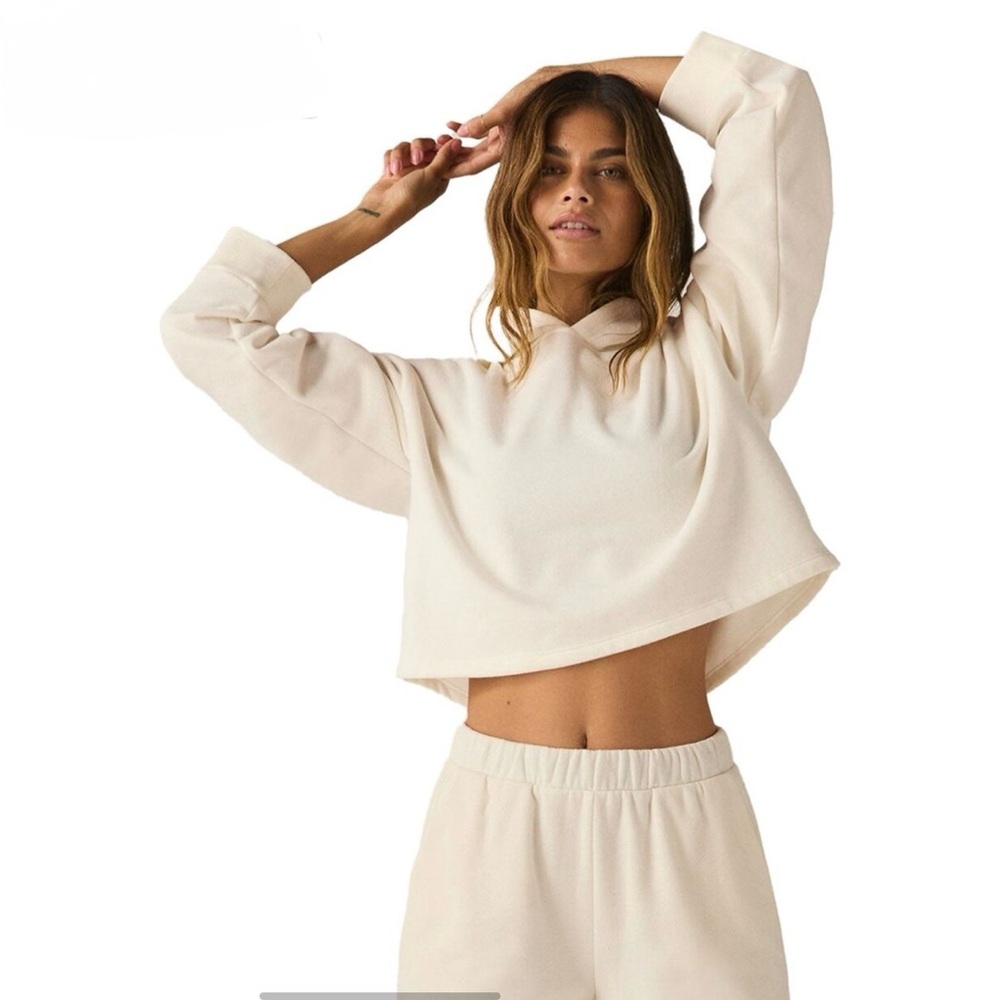 Beyond Yoga Happiness Cropped Pullover Hoodie
